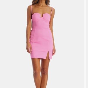 ASTR Malory pink corset dress